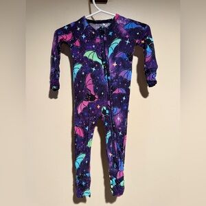 Bums & Roses Bat Attitude Romper Size 0-3 months